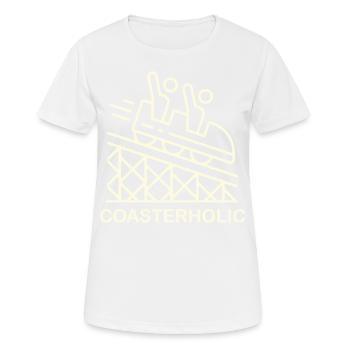 Roller coaster amusement park funfair amusement park - Women's Breathable T-Shirt - white - Front - AI Model Female 172 dark (172cm)