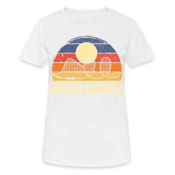 Roller coaster amusement park funfair amusement park - Women's Breathable T-Shirt - white - Front - AI Model Female 172 dark (172cm)