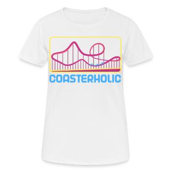 Roller coaster amusement park funfair amusement park - Women's Breathable T-Shirt - white - Front - AI Model Female 172 dark (172cm)