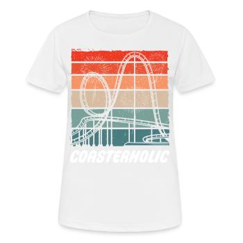 Roller coaster amusement park funfair amusement park - Women's Breathable T-Shirt - white - Front - AI Model Female 172 dark (172cm)
