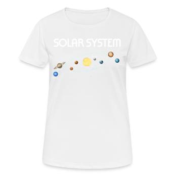 Planeten Wissenschaft Physik Universum Sonne - Frauen T-Shirt atmungsaktiv - Weiß - Vorne - AI Model Female 172 dark (172cm)