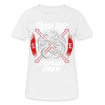 Vegan, Anti-drogues, Hardcore Punk Straight Edge - T-shirt respirant Femme - blanc - Devant - AI Model Female 172 dark (172cm)