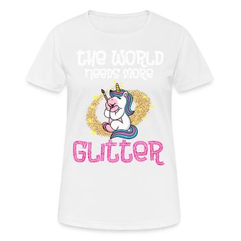 Licorne colorée, animaux drôles et fans de fantasy - T-shirt respirant Femme - blanc - Devant - AI Model Female 172 dark (172cm)