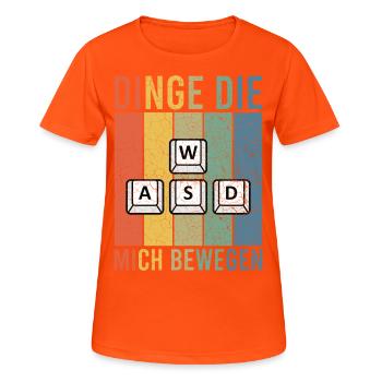 Informatique, PC Accessoires Périphériques de stockage Evolution Ordinateur - T-shirt respirant Femme - orange néon - Devant - AI Model Female 172 dark (172cm)