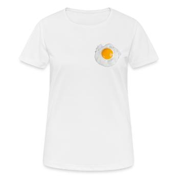 Egg Fried Egg Scrambled Eggs Breakfast Egg for Toast - Women's Breathable T-Shirt - white - Front - AI Model Female 172 dark (172cm)