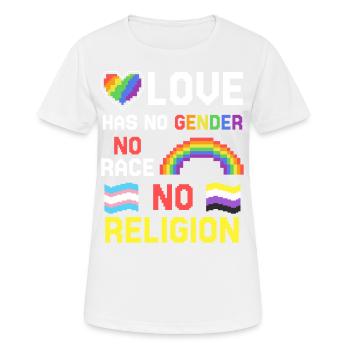 L’amour Une déclaration pour l’égalité Diversité - T-shirt respirant Femme - blanc - Devant - AI Model Female 172 dark (172cm)