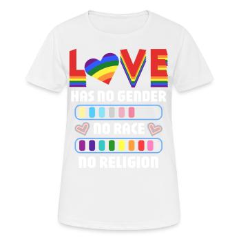 L’amour Une déclaration pour l’égalité Diversité - T-shirt respirant Femme - blanc - Devant - AI Model Female 172 dark (172cm)