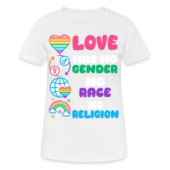 L’amour Une déclaration pour l’égalité Diversité - T-shirt respirant Femme - blanc - Devant - AI Model Female 172 dark (172cm)
