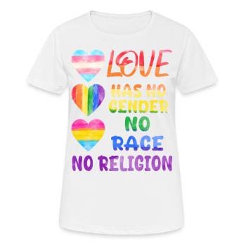 L’amour Une déclaration pour l’égalité Diversité - T-shirt respirant Femme - blanc - Devant - AI Model Female 172 dark (172cm)