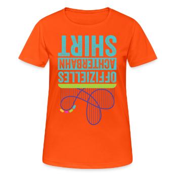 Coasterholic, Parc d’attractions, Champ de foire, Montagnes russes - T-shirt respirant Femme - orange néon - Devant - AI Model Female 172 dark (172cm)