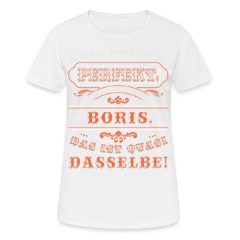 Funny BORIS for Name Day with Name Name - Women's Breathable T-Shirt - white - Front - AI Model Female 172 dark (172cm)