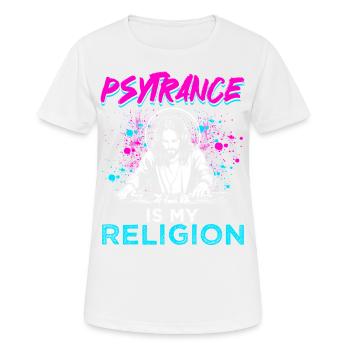Techno House Party EDM Festival Goa Rave Psytrance - T-shirt respirant Femme - blanc - Devant - AI Model Female 172 dark (172cm)