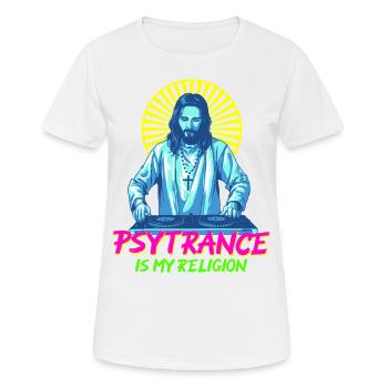 Techno House Party EDM Festival Goa Rave Psytrance - Frauen T-Shirt atmungsaktiv - Weiß - Vorne - AI Model Female 172 dark (172cm)