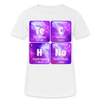 Tableau périodique techno ! Rave et festival parfaits - T-shirt respirant Femme - blanc - Devant - AI Model Female 172 dark (172cm)