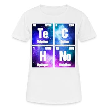 Tableau périodique techno ! Rave et festival parfaits - T-shirt respirant Femme - blanc - Devant - AI Model Female 172 dark (172cm)