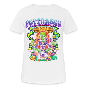 Techno House Party EDM Festival Goa Rave Psytrance - Frauen T-Shirt atmungsaktiv - Weiß - Vorne - AI Model Female 172 dark (172cm)