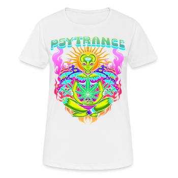 Techno House Party EDM Festival Goa Rave Psytrance - Frauen T-Shirt atmungsaktiv - Weiß - Vorne - AI Model Female 172 dark (172cm)