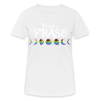 Contre le racisme ! Pour la politique, les droits de l’homme, l’amour - T-shirt respirant Femme - blanc - Devant - AI Model Female 172 dark (172cm)