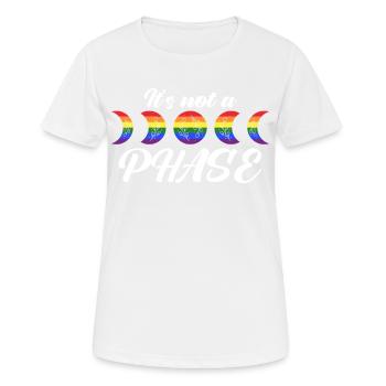 Contre le racisme ! Pour la politique, les droits de l’homme, l’amour - T-shirt respirant Femme - blanc - Devant - AI Model Female 172 dark (172cm)