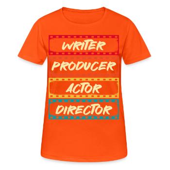 Scahuspieler, Autor, Produzent, Regisseur, - Frauen T-Shirt atmungsaktiv - Neonorange - Vorne - AI Model Female 172 dark (172cm)