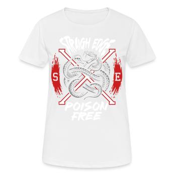 Straight Edge Végétalien, Anti-drogue, Punk - T-shirt respirant Femme - blanc - Devant - AI Model Female 172 dark (172cm)