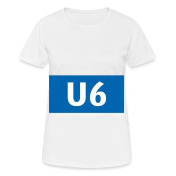 U-ligne de métro Munich U6 Offre de transports publics - T-shirt respirant Femme - blanc - Devant - AI Model Female 172 dark (172cm)