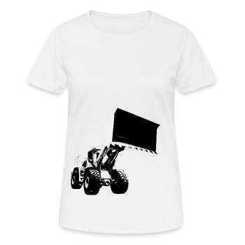 Radlader - Frauen T-Shirt atmungsaktiv - Weiß - Vorne - AI Model Female 172 dark (172cm)
