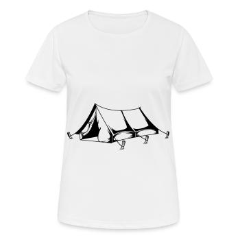 tente camping symbole tentes nature - T-shirt respirant Femme - blanc - Devant - AI Model Female 172 dark (172cm)