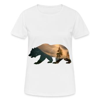 Bear Forest Nature - Gift - Women's Breathable T-Shirt - white - Front - AI Model Female 172 dark (172cm)