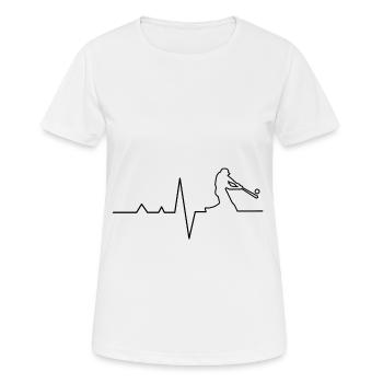 Baseball Herzlinie - Frauen T-Shirt atmungsaktiv - Weiß - Vorne - AI Model Female 172 dark (172cm)