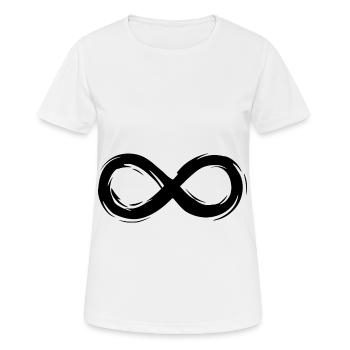 Unendlich Zeichen Symbol in Schwarz - Frauen T-Shirt atmungsaktiv - Weiß - Vorne - AI Model Female 172 dark (172cm)