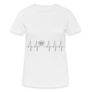 Pug Life Mops Leben Hund Geschenk - Frauen T-Shirt atmungsaktiv - Weiß - Vorne - AI Model Female 172 dark (172cm)