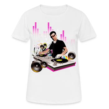 DJ - T-shirt respirant Femme - blanc - Devant - AI Model Female 172 dark (172cm)