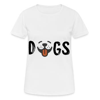Chien chiens museau chien amour chien ami animal - T-shirt respirant Femme - blanc - Devant - AI Model Female 172 dark (172cm)