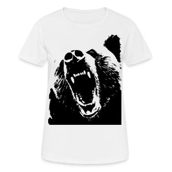 bear baer wuetend natur Grizzley Bären Wütend - Frauen T-Shirt atmungsaktiv - Weiß - Vorne - AI Model Female 172 dark (172cm)