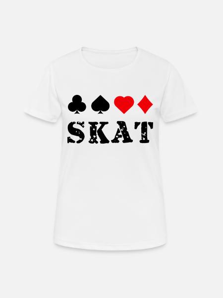 Cartes de skate - T-shirt respirant Femme - blanc
