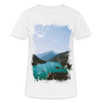 lac alpin - T-shirt respirant Femme - blanc - Devant - AI Model Female 172 dark (172cm)