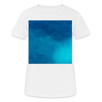 Blue Artistic Pattern Painting Art Blue Tones - Women's Breathable T-Shirt - white - Front - AI Model Female 172 dark (172cm)