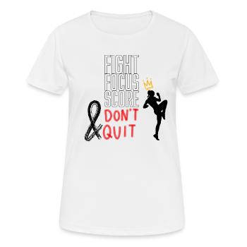 Fight Focus Score 2 - Frauen T-Shirt atmungsaktiv - Weiß - Vorne - AI Model Female 172 dark (172cm)