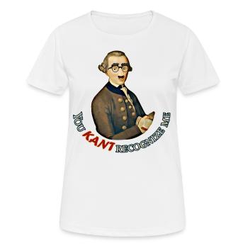 Funny Philosopher: Can't recognize Immanuel Kant - Women's Breathable T-Shirt - white - Front - AI Model Female 172 dark (172cm)