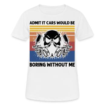 Autolackierer Angebot für Karosserietechniker - Frauen T-Shirt atmungsaktiv - Weiß - Vorne - AI Model Female 172 dark (172cm)