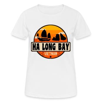 Baie d’Ha Long, Vietnam - T-shirt respirant Femme - blanc - Devant - AI Model Female 172 dark (172cm)
