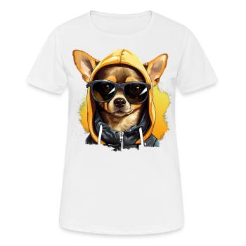 Chihuahua-Regel: Das Stadtbild bestimmen - Frauen T-Shirt atmungsaktiv - Weiß - Vorne - AI Model Female 172 dark (172cm)