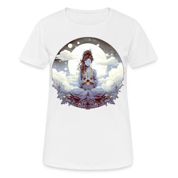 Méditation - T-shirt respirant Femme - blanc - Devant - AI Model Female 172 dark (172cm)