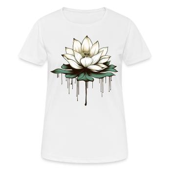 Lotus Blossom - Women's Breathable T-Shirt - white - Front - AI Model Female 172 dark (172cm)