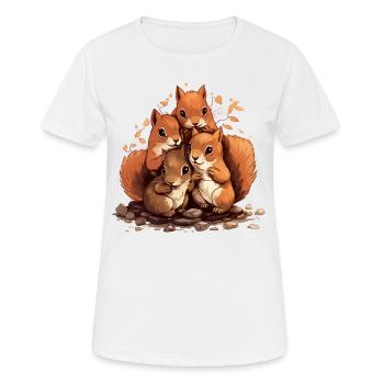 Écureuil - T-shirt respirant Femme - blanc - Devant - AI Model Female 172 dark (172cm)