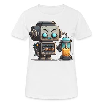 Robo Pour - Women's Breathable T-Shirt - white - Front - AI Model Female 172 dark (172cm)