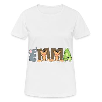 Emma - Frauen T-Shirt atmungsaktiv - Weiß - Vorne - AI Model Female 172 dark (172cm)