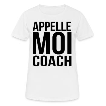 Rufen Sie mich an - Frauen T-Shirt atmungsaktiv - Weiß - Vorne - AI Model Female 172 dark (172cm)