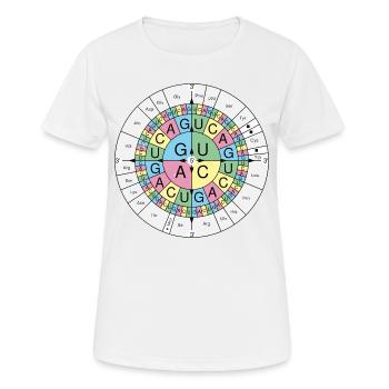 Biochimie RNA Codon Code Sun Grunge Look - T-shirt respirant Femme - blanc - Devant - AI Model Female 172 dark (172cm)